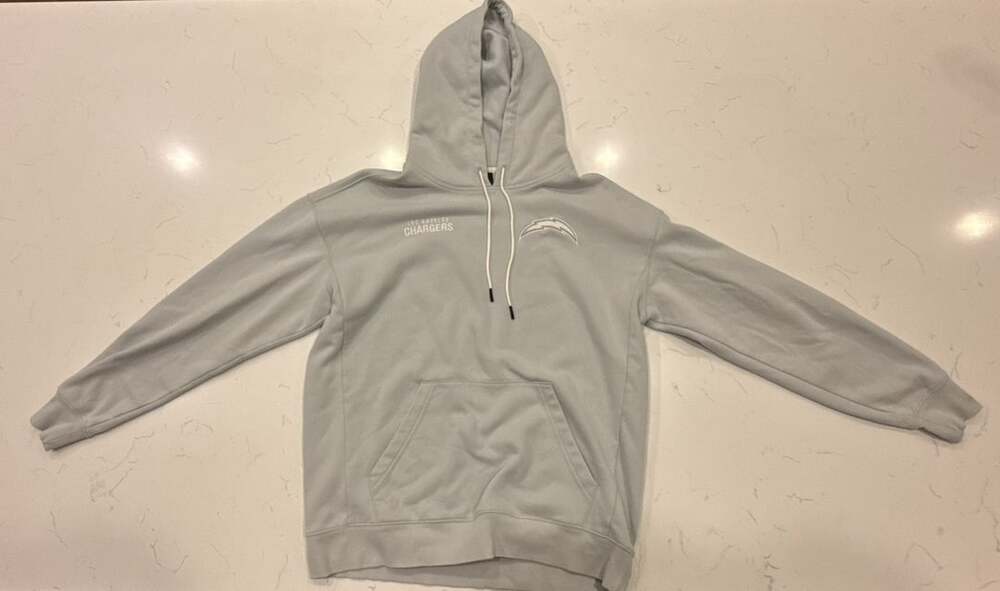 Fanatics Los Angeles Chargers Elements Hoodie Size Large Gray Fleece